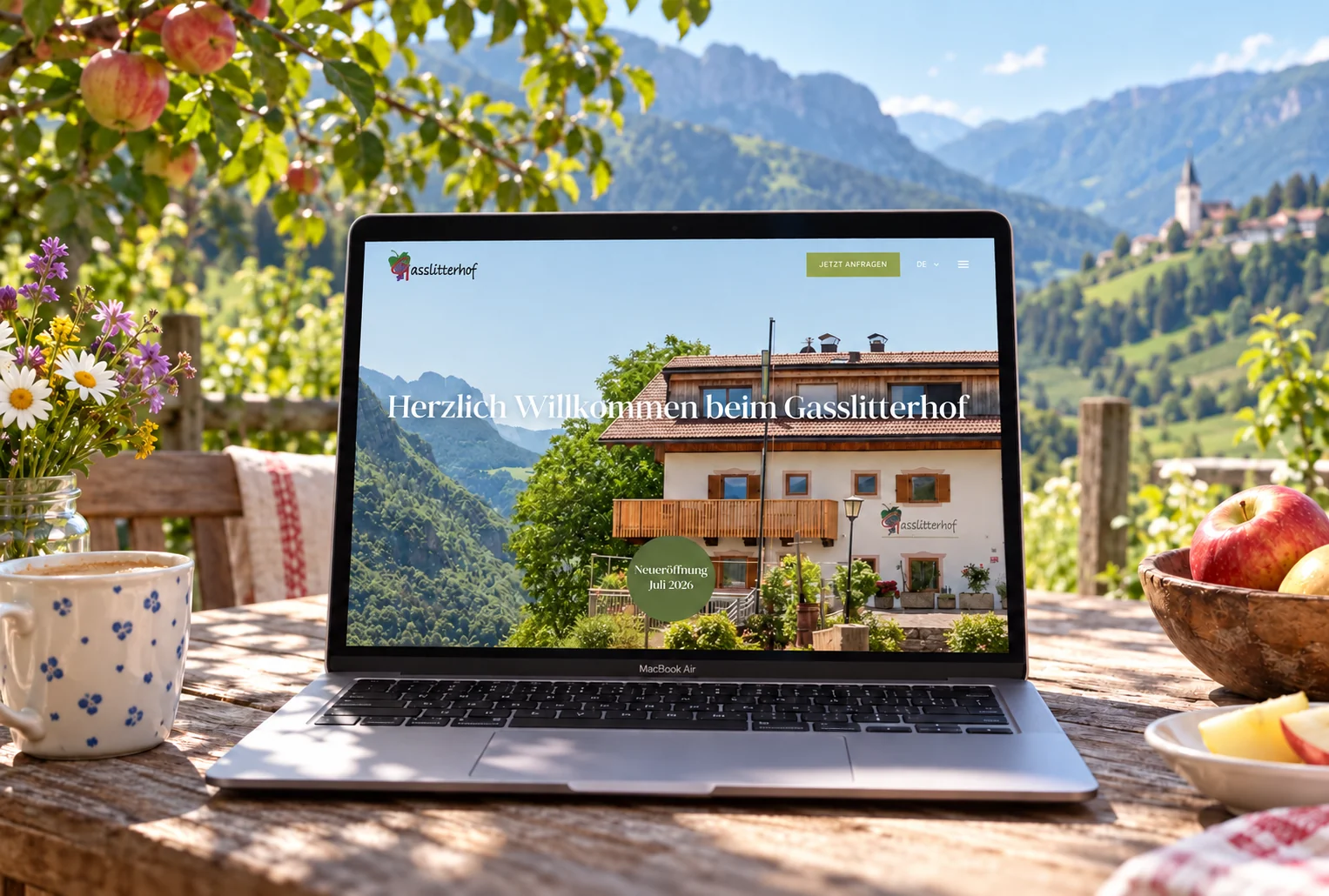 Website von Gasslitterhof im Geräte-Mockup