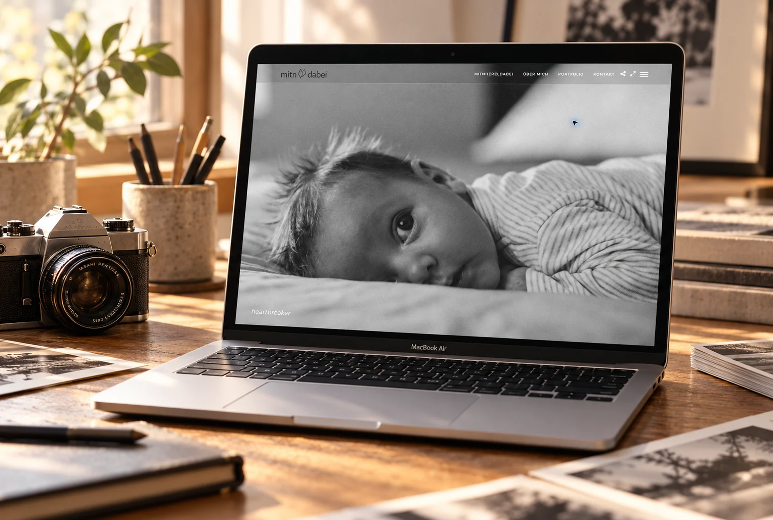 Website von MitnHerzlDabei im Geräte-Mockup