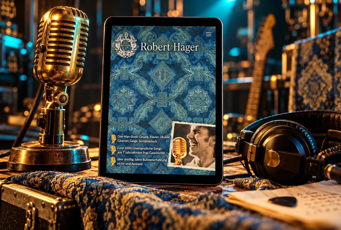 Website von Robert Hager im Geräte-Mockup
